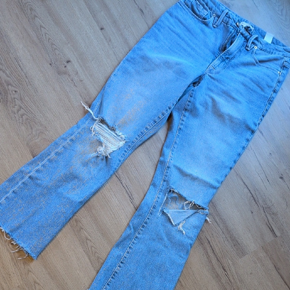 Good American Mid Rise Classic Ankle Jeans 6/28 Medium Wash